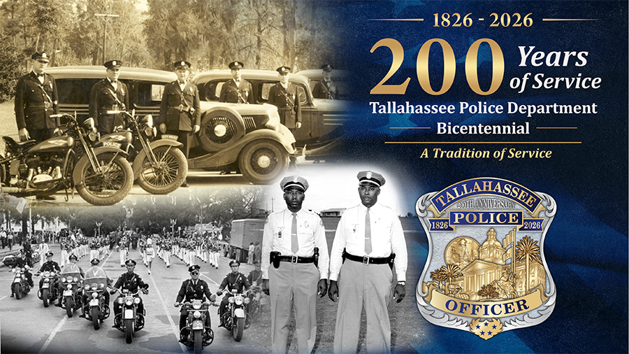 A graphic showing historical images in celebration of 100 years